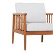Pemberly Row Modern Outdoor Solid Wood Spindle Style Single Lounge Chair - Brown