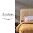 Pemberly Row Rattan Headboard Solid Wood King Bedframe - Natural