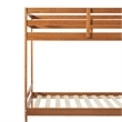 Pemberly Row Twin Over Twin Simple Solid Wood Bunk Bed - Caramel