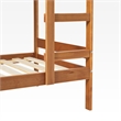 Pemberly Row Twin Over Twin Simple Solid Wood Bunk Bed - Caramel