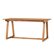 Pemberly Row Modern Slat Back Solid Wood 70