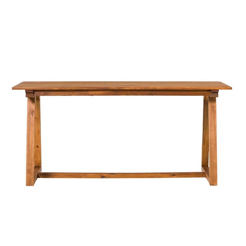 Pemberly Row Modern Slat Back Solid Wood 70