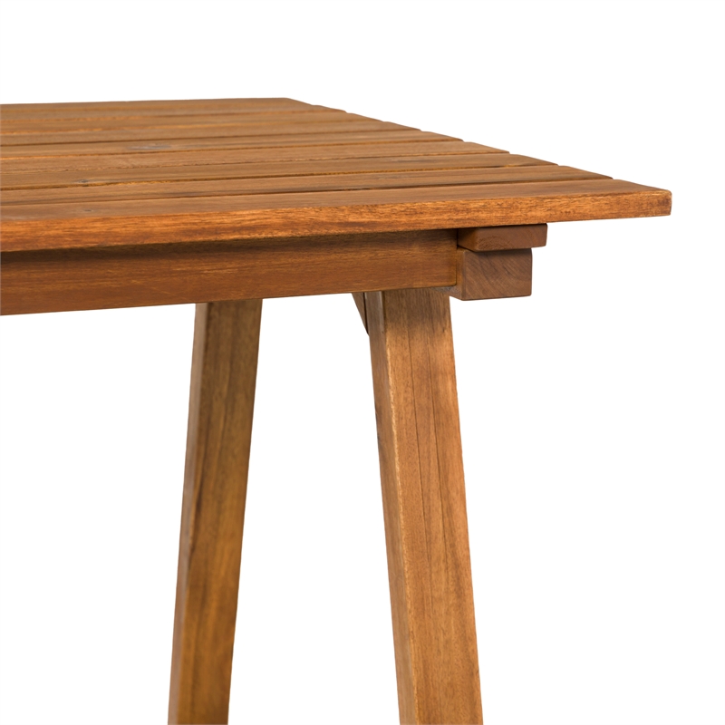 Pemberly Row Modern Slat Back Solid Wood 70