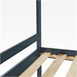 Pemberly Row Modern Solid Wood Twin Over Twin Simple Bunk Bed in Midnight Navy