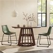 Pemberly Row Modern Slatted Wood Pedestal Base Dining Table 48