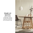 Pemberly Row Modern Slatted Wood Pedestal Base Dining Table 48