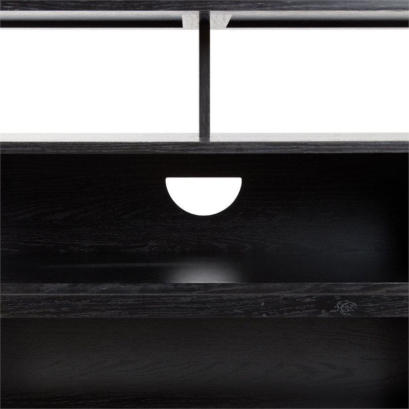 Pemberly Row Transitional Wood Glass Door Storage Sideboard 58