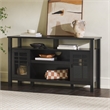 Pemberly Row Transitional Wood Glass Door Storage Sideboard 58