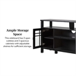 Pemberly Row Transitional Wood Glass Door Storage Sideboard 58
