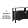 Pemberly Row Transitional Wood Glass Door Storage Sideboard 58