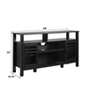 Pemberly Row Transitional Wood Glass Door Storage Sideboard 58