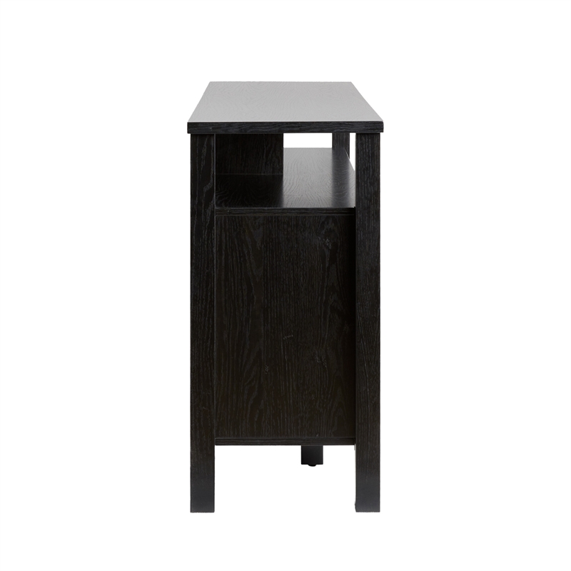 Pemberly Row Transitional Wood Glass Door Storage Sideboard 58