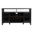 Pemberly Row Transitional Wood Glass Door Storage Sideboard 58