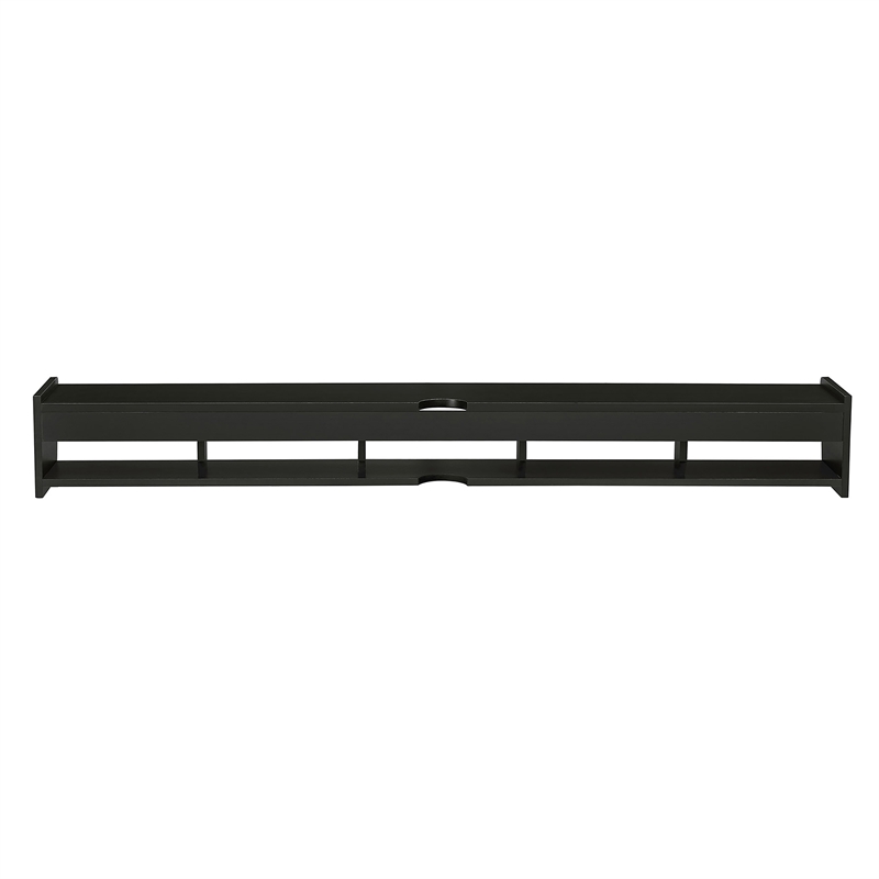 Pemberly Row 70 inch Wood TV St& Symmetrical Wall Mounted - Solid Black