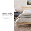 Pemberley Row Solid Pine Wood Natural Queen Bedframe with Rattan Headboard 83.75