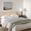 Pemberley Row Solid Pine Wood Natural Queen Bedframe with Rattan Headboard 83.75