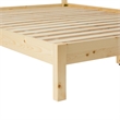 Pemberley Row Solid Pine Wood Natural Queen Bedframe with Rattan Headboard 83.75