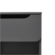 Pemberly Row Simple Modern 1-Drawer Wood Nightstand in Gray Finish