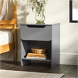 Pemberly Row Simple Modern 1-Drawer Wood Nightstand in Gray Finish