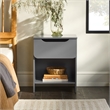 Pemberly Row Simple Modern 1-Drawer Wood Nightstand in Gray Finish