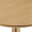 Pemberley Row Rubberwood Rustic Oak Dining Table Round Durable Pedestal Base 48