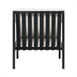 Pemberly Row Modern Solid Wood Outdoor Curved Arm Club Chair - Black Wash