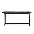 Pemberly Row Modern Solid Wood Outdoor Slat-Top Dining Table - Black Wash