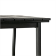Pemberly Row Modern Solid Wood Outdoor Slat-Top Dining Table - Black Wash