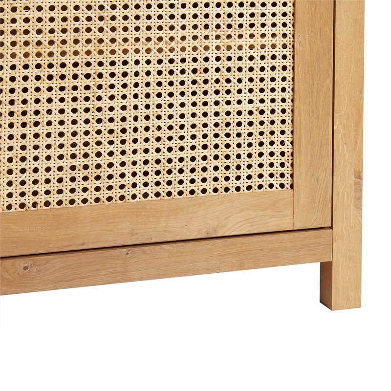 Pemberley Row Rattan English Oak Sideboard Rectangular 58