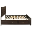 Pemberly Row Wood Eastern King Storage Platform Bed in Dark Cocoa