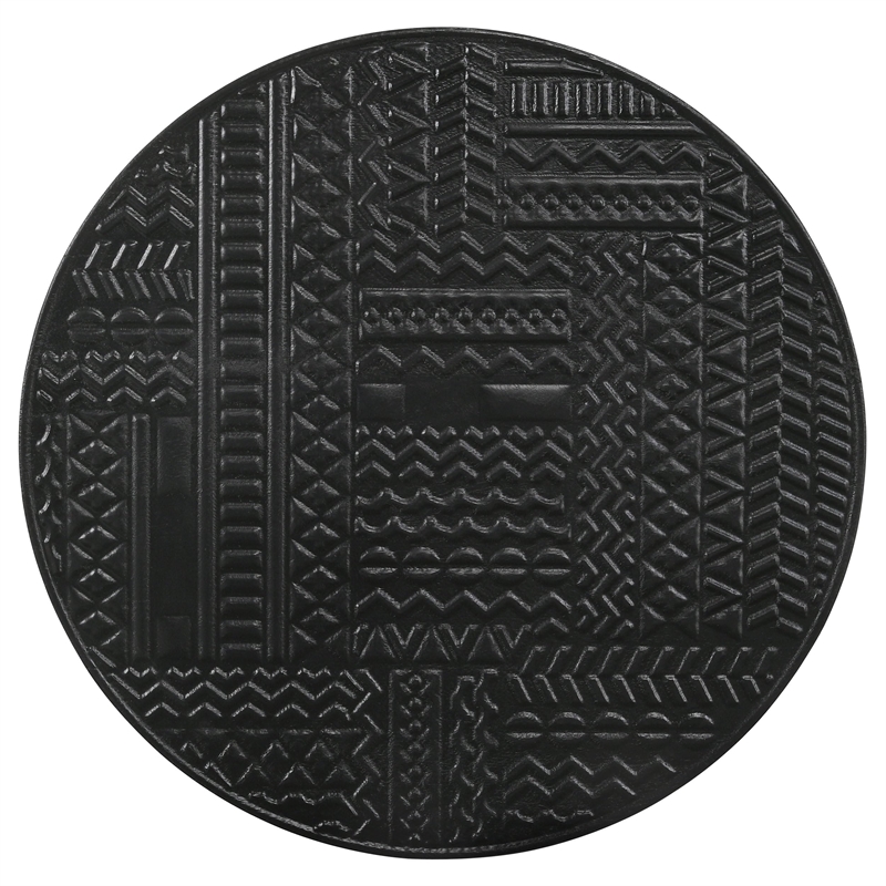 Pemberly Row 2-Piece Round Wood Top Nesting Table in Matte Black