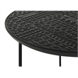 Pemberly Row 2-Piece Round Wood Top Nesting Table in Matte Black