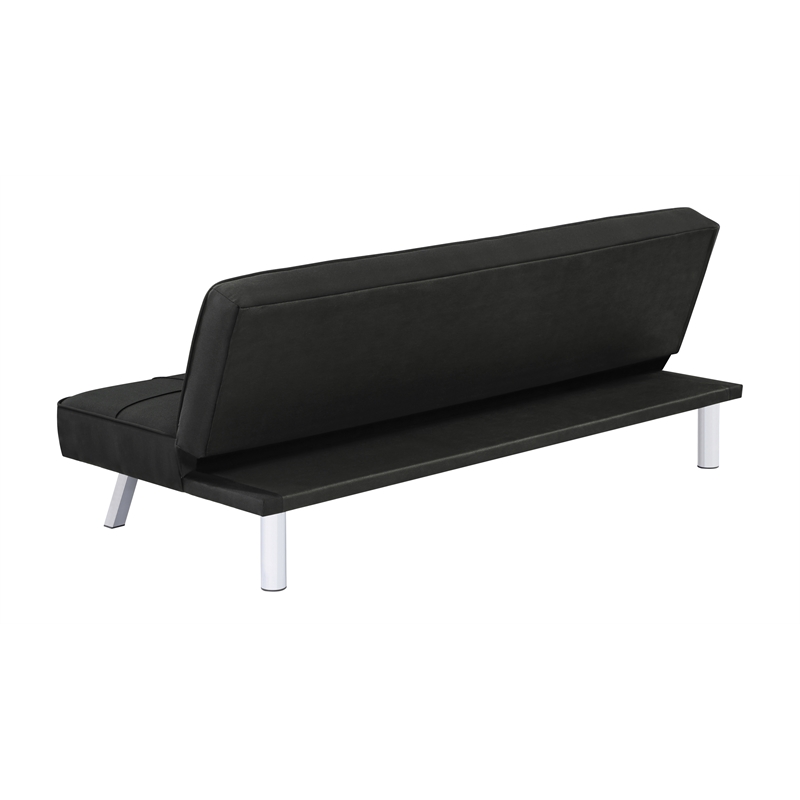 Pemberly Row Modern Fabric Upholstered Tufted Sofa Bed in Black