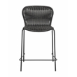 Pemberly Row Assembled Upholstered Rattan Counter Height Stools in Brown