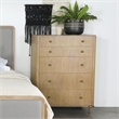 Pemberly Row Contemporary 5-Drawer Wood Chest in Sand Wash Finish
