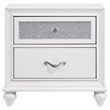Pemberly Row Contemporary 2-Drawer Wood Nightstand in White Finish