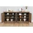 Pemberly Row Transitional Wood Cove 4-door Server in Barley Brown