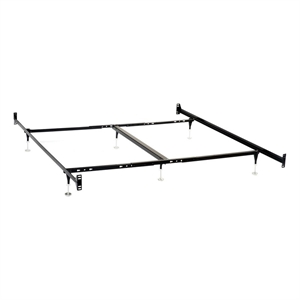 Pemberly Row Modern Metal California King Bed Frame in Black