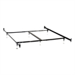 Pemberly Row Modern Metal California King Bed Frame in Black