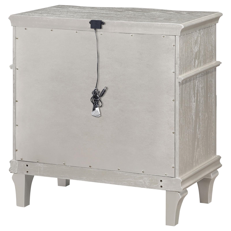 Pemberley Row MDF Silver Oak Nightstand Rectangular 31.5