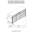Pemberly Row Contemporary 9-Drawer Wood Dresser in Silver Oak