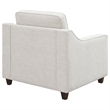 Pemberly Row Contemporary Upholstered Cushion Back Chair in Beige