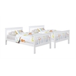 Pemberly Row Transitional Wood Twin Over Twin Bunk Bed White