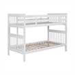 Pemberly Row Transitional Wood Twin Over Twin Bunk Bed White