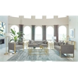 Pemberly Row Modern Velvet Upholstered Tufted Back Sofa Gray