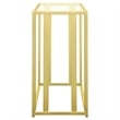 Pemberly Row Contemporary Metal Frame Sofa Table in Matte Brass