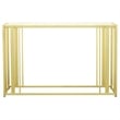 Pemberly Row Contemporary Metal Frame Sofa Table in Matte Brass