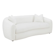 Pemberly Row Modern Fabric Upholstered Tight Back Sofa White