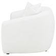 Pemberly Row Modern Fabric Upholstered Tight Back Loveseat White