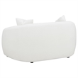 Pemberly Row Modern Fabric Upholstered Tight Back Loveseat White